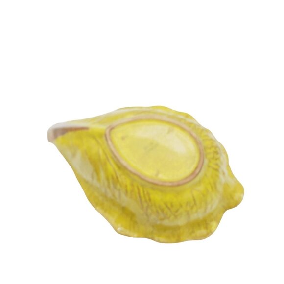 VTG‎ Secla Yellow Cabbage Ceramic Serving Bowl 7" x 5" x 2" Portugal Majolica - Picture 6 of 7